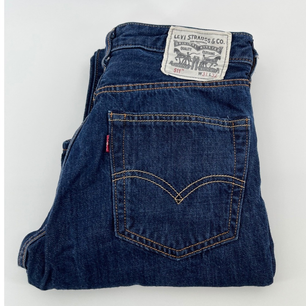 Levi's x Outerknown 511 Slim Jeans Mens 31x32 Indigo Blue Sustainable Denim
